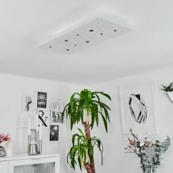 Hofstein Telsen Deckenpanel LED Weiß, 2-flammig, Fernbedienung, Farbwechsler -LED Leuchten Verkäufe telsen deckenpanel h3562796 4