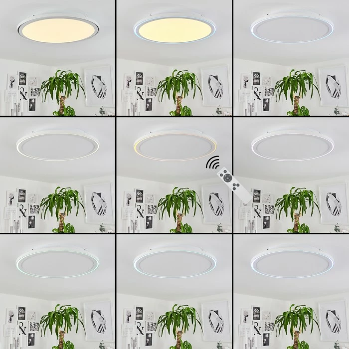 Hofstein Telsen Deckenpanel LED Weiß, 2-flammig, Fernbedienung, Farbwechsler 2 Hofstein Telsen Deckenpanel LED Weiß, 2-flammig, Fernbedienung, Farbwechsler – Bild 2