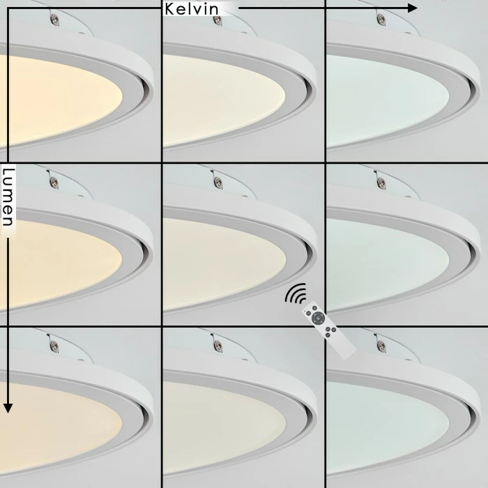 Hofstein Telsen Deckenpanel LED Weiß, 2-flammig, Fernbedienung, Farbwechsler 3 Hofstein Telsen Deckenpanel LED Weiß, 2-flammig, Fernbedienung, Farbwechsler – Bild 3