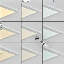 Hofstein Telsen Deckenpanel LED Weiß, 2-flammig, Fernbedienung, Farbwechsler -LED Leuchten Verkäufe telsen deckenpanel h3562833 2