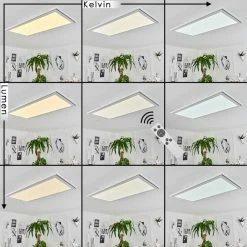 Hofstein Telsen Deckenpanel LED Weiß, 2-flammig, Fernbedienung, Farbwechsler -LED Leuchten Verkäufe telsen deckenpanel h3562864 2