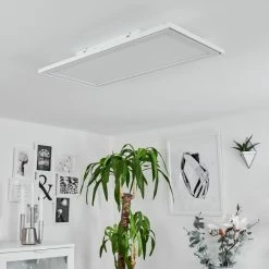 Hofstein Telsen Deckenpanel LED Weiß, 2-flammig, Fernbedienung, Farbwechsler -LED Leuchten Verkäufe telsen deckenpanel h3562864 9