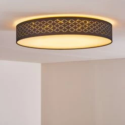 Hofstein Temuka Deckenleuchte LED Weiß, Schwarz, 1-flammig, Fernbedienung -LED Leuchten Verkäufe temuka deckenleuchte h3168967 do1 10