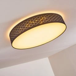 Hofstein Temuka Deckenleuchte LED Weiß, Schwarz, 1-flammig, Fernbedienung -LED Leuchten Verkäufe temuka deckenleuchte h3168967 do1 11