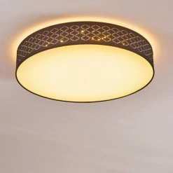 Hofstein Temuka Deckenleuchte LED Weiß, Schwarz, 1-flammig, Fernbedienung -LED Leuchten Verkäufe temuka deckenleuchte h3168967 do1 15