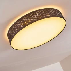 Hofstein Temuka Deckenleuchte LED Weiß, Schwarz, 1-flammig, Fernbedienung -LED Leuchten Verkäufe temuka deckenleuchte h3168967 do1 16