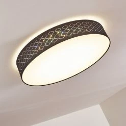 Hofstein Temuka Deckenleuchte LED Weiß, Schwarz, 1-flammig, Fernbedienung -LED Leuchten Verkäufe temuka deckenleuchte h3168967 do1 18