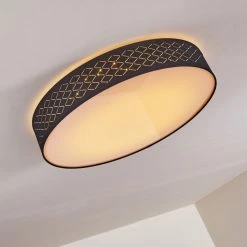 Hofstein Temuka Deckenleuchte LED Weiß, Schwarz, 1-flammig, Fernbedienung -LED Leuchten Verkäufe temuka deckenleuchte h3168967 do1 3