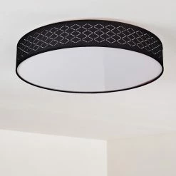 Hofstein Temuka Deckenleuchte LED Weiß, Schwarz, 1-flammig, Fernbedienung -LED Leuchten Verkäufe temuka deckenleuchte h3168967 do1 8