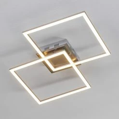 Hofstein Thara Deckenleuchte LED Nickel-Matt, 2-flammig, Fernbedienung -LED Leuchten Verkäufe thara deckenleuchte h3381731 11