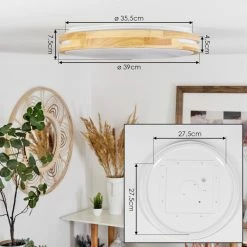 Hofstein Tikkala Deckenleuchte LED Naturfarben, 1-flammig -LED Leuchten Verkäufe tikkala deckenleuchte h3580295 3