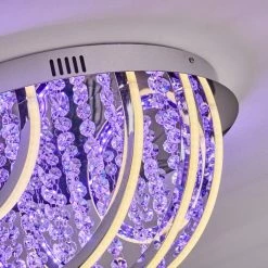 Hofstein Toirano Deckenleuchte LED Chrom, Silber, Weiß, Glitzereffekt, 2-flammig, Fernbedienung, Farbwechsler 25 Hofstein Toirano Deckenleuchte LED Chrom, Silber, Weiß, Glitzereffekt, 2-flammig, Fernbedienung, Farbwechsler -LED Leuchten Verkäufe toirano deckenleuchte h3427316 12