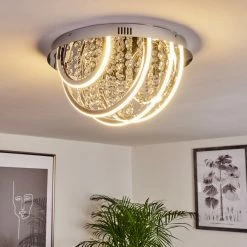 Hofstein Toirano Deckenleuchte LED Chrom, Silber, Weiß, Glitzereffekt, 2-flammig, Fernbedienung, Farbwechsler 22 Hofstein Toirano Deckenleuchte LED Chrom, Silber, Weiß, Glitzereffekt, 2-flammig, Fernbedienung, Farbwechsler -LED Leuchten Verkäufe toirano deckenleuchte h3427316 9