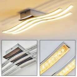 Hofstein Tolva Deckenleuchte LED Chrom, 1-flammig