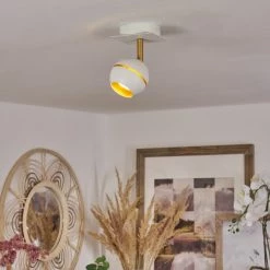 Hofstein Tome Deckenleuchte LED Messing, Weiß, 1-flammig 22 Hofstein Tome Deckenleuchte LED Messing, Weiß, 1-flammig -LED Leuchten Verkäufe tome deckenleuchte h3611722 10