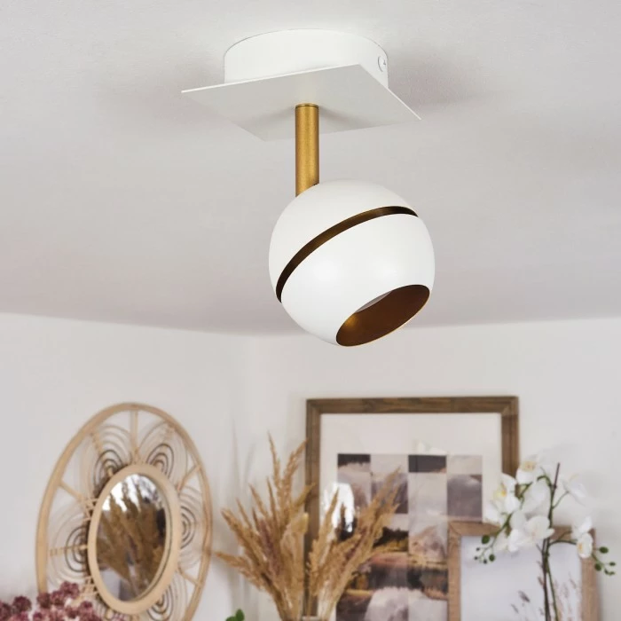 Hofstein Tome Deckenleuchte LED Messing, Weiß, 1-flammig 12 Hofstein Tome Deckenleuchte LED Messing, Weiß, 1-flammig – Bild 12