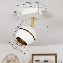 Hofstein Tome Deckenleuchte LED Messing, Weiß, 1-flammig 15 Hofstein Tome Deckenleuchte LED Messing, Weiß, 1-flammig -LED Leuchten Verkäufe tome deckenleuchte h3611722 3
