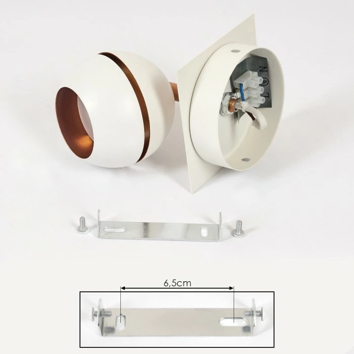 Hofstein Tome Deckenleuchte LED Messing, Weiß, 1-flammig 5 Hofstein Tome Deckenleuchte LED Messing, Weiß, 1-flammig – Bild 5