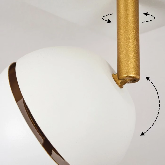 Hofstein Tome Deckenleuchte LED Messing, Weiß, 1-flammig 6 Hofstein Tome Deckenleuchte LED Messing, Weiß, 1-flammig – Bild 6