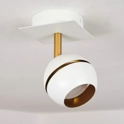 Hofstein Tome Deckenleuchte LED Messing, Weiß, 1-flammig 19 Hofstein Tome Deckenleuchte LED Messing, Weiß, 1-flammig -LED Leuchten Verkäufe tome deckenleuchte h3611722 7