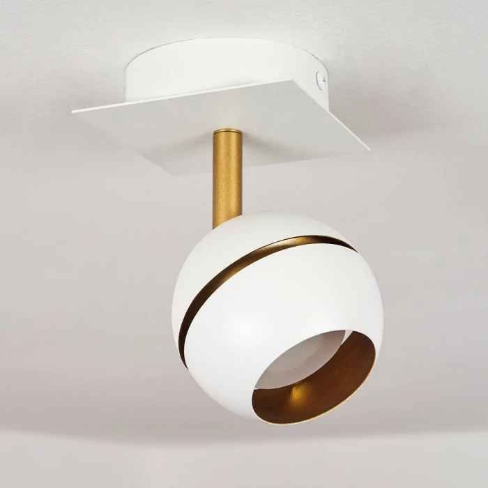 Hofstein Tome Deckenleuchte LED Messing, Weiß, 1-flammig 8 Hofstein Tome Deckenleuchte LED Messing, Weiß, 1-flammig – Bild 8