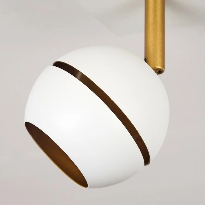 Hofstein Tome Deckenleuchte LED Messing, Weiß, 2-flammig 3 Hofstein Tome Deckenleuchte LED Messing, Weiß, 2-flammig – Bild 3