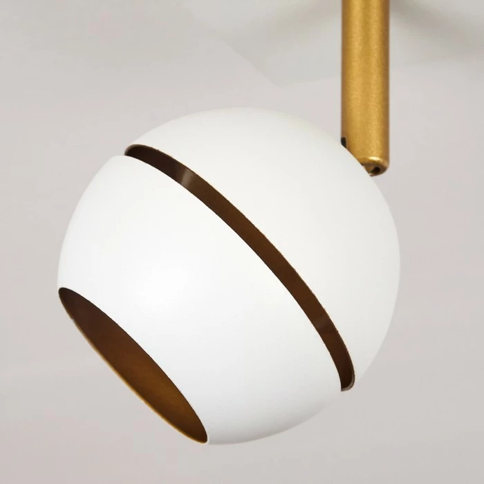 Hofstein Tome Deckenleuchte LED Messing, Weiß, 4-flammig 3 Hofstein Tome Deckenleuchte LED Messing, Weiß, 4-flammig – Bild 3