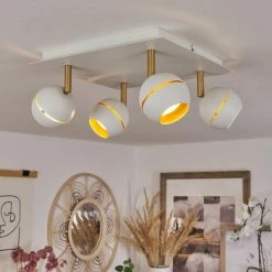 Hofstein Tome Deckenleuchte LED Messing, Weiß, 4-flammig 18 Hofstein Tome Deckenleuchte LED Messing, Weiß, 4-flammig -LED Leuchten Verkäufe tome deckenleuchte h3611784 8