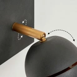 Hofstein Tome Wandleuchte LED Messing, Schwarz, 1-flammig -LED Leuchten Verkäufe tome wandleuchte h3609798 2