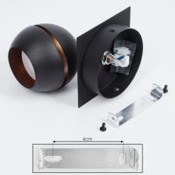 Hofstein Tome Wandleuchte LED Messing, Schwarz, 1-flammig -LED Leuchten Verkäufe tome wandleuchte h3609798 4