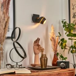 Hofstein Tome Wandleuchte LED Messing, Schwarz, 1-flammig -LED Leuchten Verkäufe tome wandleuchte h3609798 8