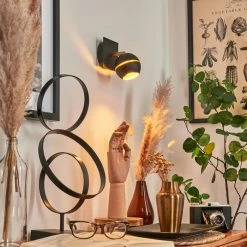 Hofstein Tome Wandleuchte LED Messing, Schwarz, 1-flammig -LED Leuchten Verkäufe tome wandleuchte h3609798 9