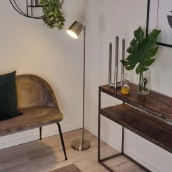 Hofstein Tontolos Stehleuchte LED Nickel-Matt, 1-flammig