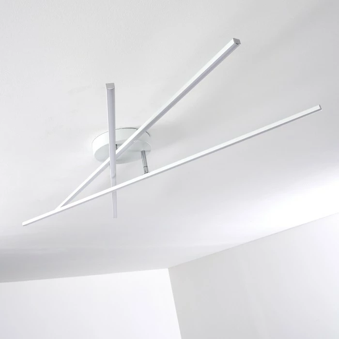 Hofstein Tornio Deckenleuchte LED Nickel-Matt, Weiß, 3-flammig 13 Hofstein Tornio Deckenleuchte LED Nickel-Matt, Weiß, 3-flammig – Bild 13