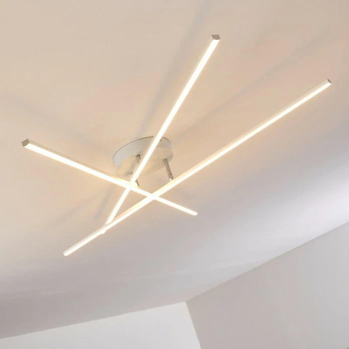 Hofstein Tornio Deckenleuchte LED Nickel-Matt, Weiß, 3-flammig 16 Hofstein Tornio Deckenleuchte LED Nickel-Matt, Weiß, 3-flammig – Bild 16