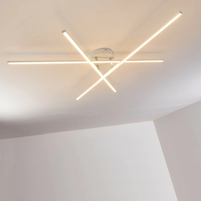 Hofstein Tornio Deckenleuchte LED Nickel-Matt, Weiß, 3-flammig 19 Hofstein Tornio Deckenleuchte LED Nickel-Matt, Weiß, 3-flammig – Bild 19