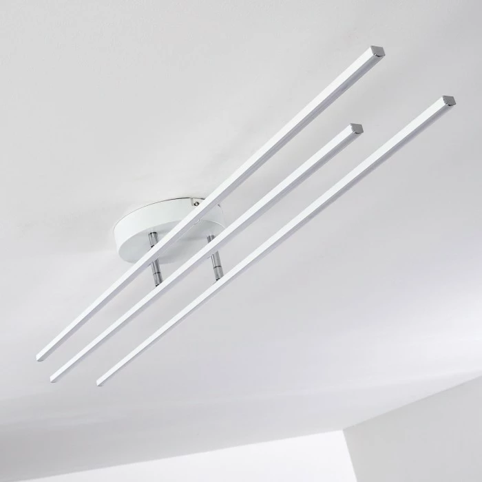 Hofstein Tornio Deckenleuchte LED Nickel-Matt, Weiß, 3-flammig 21 Hofstein Tornio Deckenleuchte LED Nickel-Matt, Weiß, 3-flammig – Bild 21