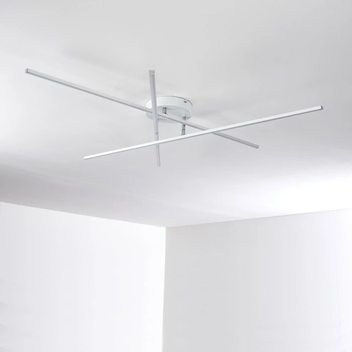 Hofstein Tornio Deckenleuchte LED Nickel-Matt, Weiß, 3-flammig 22 Hofstein Tornio Deckenleuchte LED Nickel-Matt, Weiß, 3-flammig – Bild 22