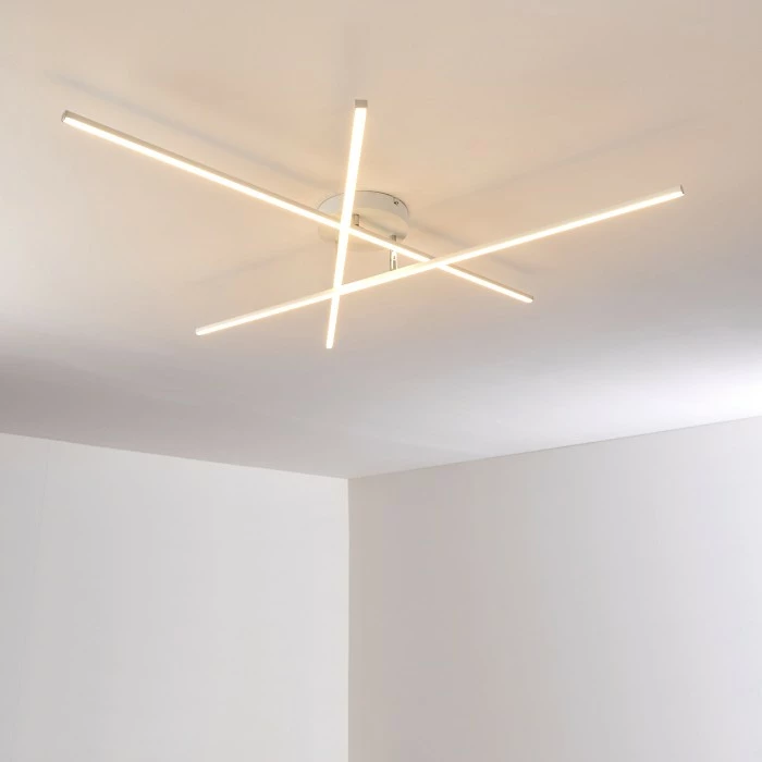 Hofstein Tornio Deckenleuchte LED Nickel-Matt, Weiß, 3-flammig 23 Hofstein Tornio Deckenleuchte LED Nickel-Matt, Weiß, 3-flammig – Bild 23