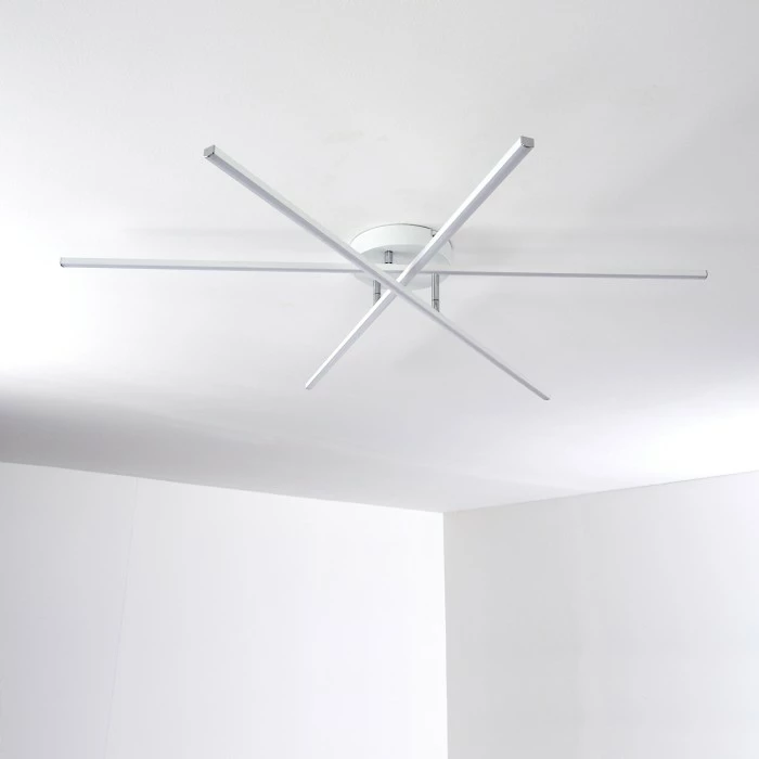 Hofstein Tornio Deckenleuchte LED Nickel-Matt, Weiß, 3-flammig 24 Hofstein Tornio Deckenleuchte LED Nickel-Matt, Weiß, 3-flammig – Bild 24