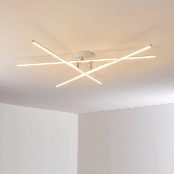 Hofstein Tornio Deckenleuchte LED Nickel-Matt, Weiß, 3-flammig 27 Hofstein Tornio Deckenleuchte LED Nickel-Matt, Weiß, 3-flammig – Bild 27