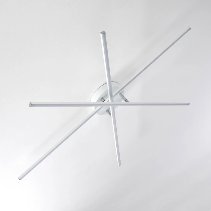 Hofstein Tornio Deckenleuchte LED Nickel-Matt, Weiß, 3-flammig 5 Hofstein Tornio Deckenleuchte LED Nickel-Matt, Weiß, 3-flammig – Bild 5