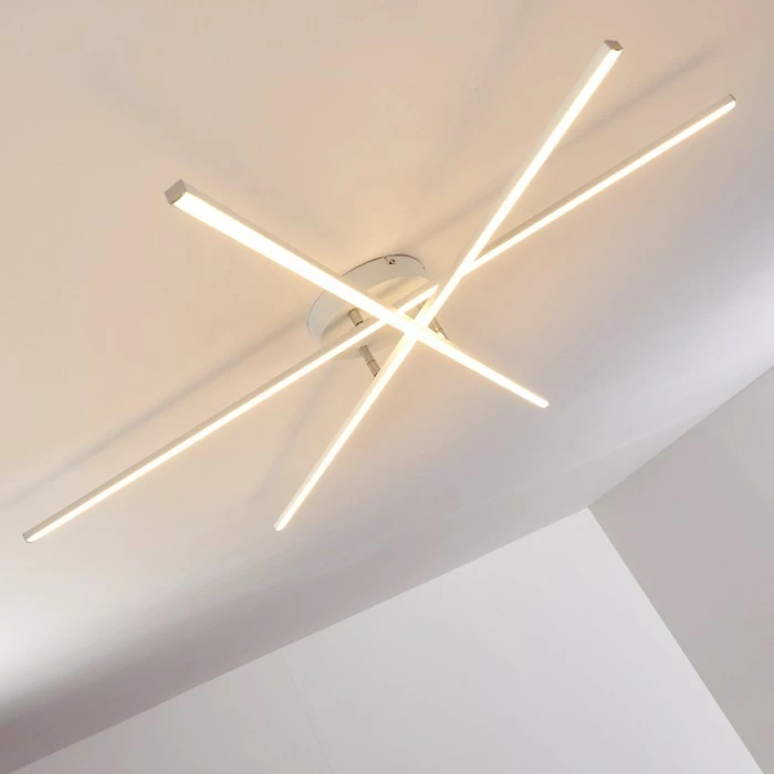 Hofstein Tornio Deckenleuchte LED Nickel-Matt, Weiß, 3-flammig 8 Hofstein Tornio Deckenleuchte LED Nickel-Matt, Weiß, 3-flammig – Bild 8