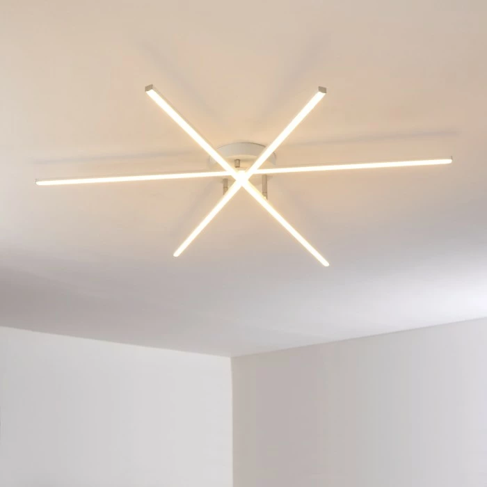 Hofstein Tornio Deckenleuchte LED Nickel-Matt, Weiß, 3-flammig 10 Hofstein Tornio Deckenleuchte LED Nickel-Matt, Weiß, 3-flammig – Bild 10