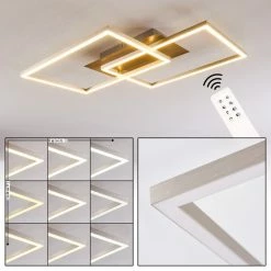 Hofstein Torres Deckenleuchte LED Nickel-Matt, 2-flammig, Fernbedienung
