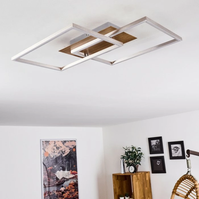 Hofstein Torres Deckenleuchte LED Nickel-Matt, 2-flammig, Fernbedienung 11 Hofstein Torres Deckenleuchte LED Nickel-Matt, 2-flammig, Fernbedienung – Bild 11