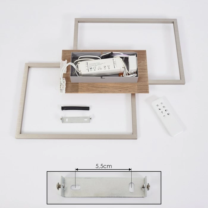 Hofstein Torres Deckenleuchte LED Nickel-Matt, 2-flammig, Fernbedienung 5 Hofstein Torres Deckenleuchte LED Nickel-Matt, 2-flammig, Fernbedienung – Bild 5