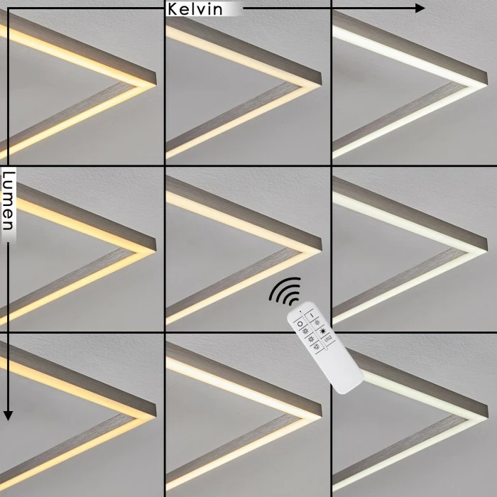 Hofstein Torresella Deckenleuchte LED Nickel-Matt, 2-flammig, Fernbedienung 14 Hofstein Torresella Deckenleuchte LED Nickel-Matt, 2-flammig, Fernbedienung – Bild 14
