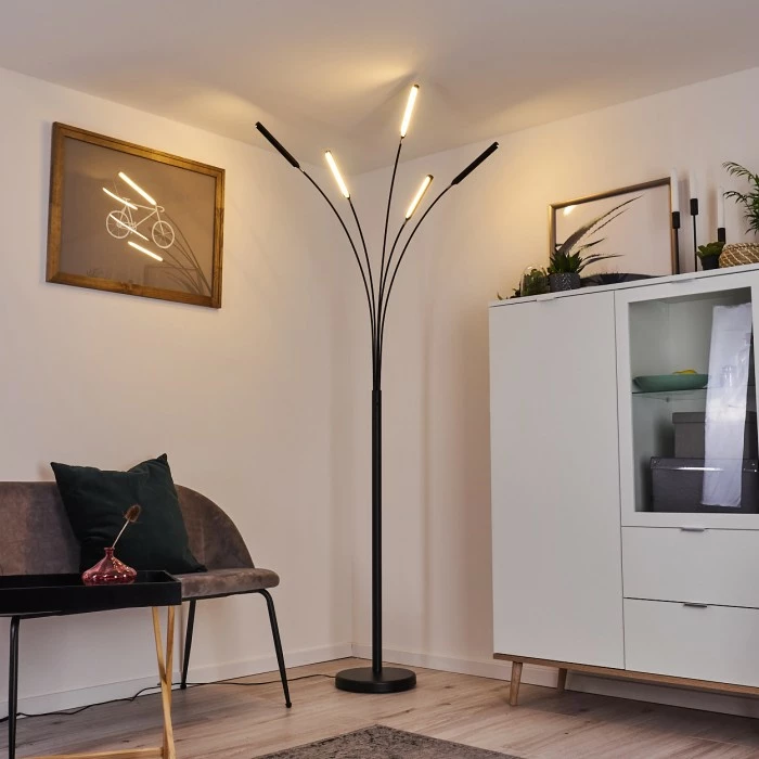 Hofstein Totara Stehleuchte LED Schwarz, 5-flammig 9 Hofstein Totara Stehleuchte LED Schwarz, 5-flammig – Bild 9