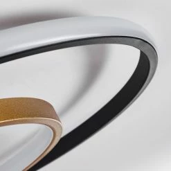 Hofstein Trapani Deckenleuchte LED Schwarz, Gold, 1-flammig, Fernbedienung, Farbwechsler -LED Leuchten Verkäufe trapani deckenleuchte h3391457 2